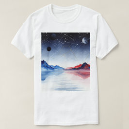 Surreal night landscape t shirt
