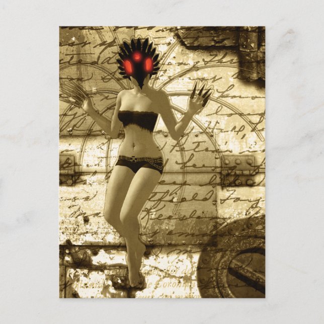 Surreal Nite Soyl Art Gothic Art Postcard Vykort (Framsida)