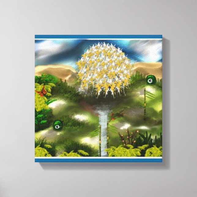 Surreal Öga Dream of Dandelions Canvastryck (Framsida)