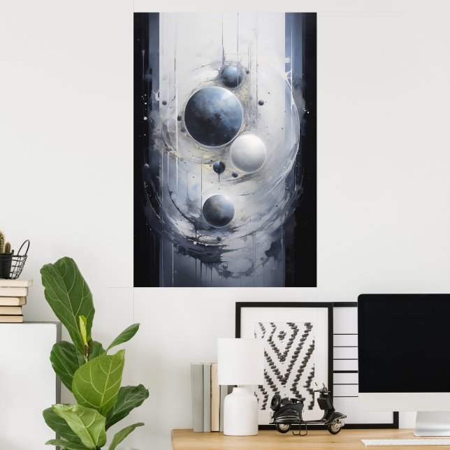 Surreal Orbitt Matt Poster (Hemmakontoret)