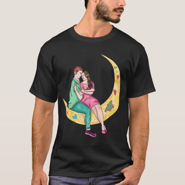 Surreal par Art Sitta på Måne T Shirt (Framsida)