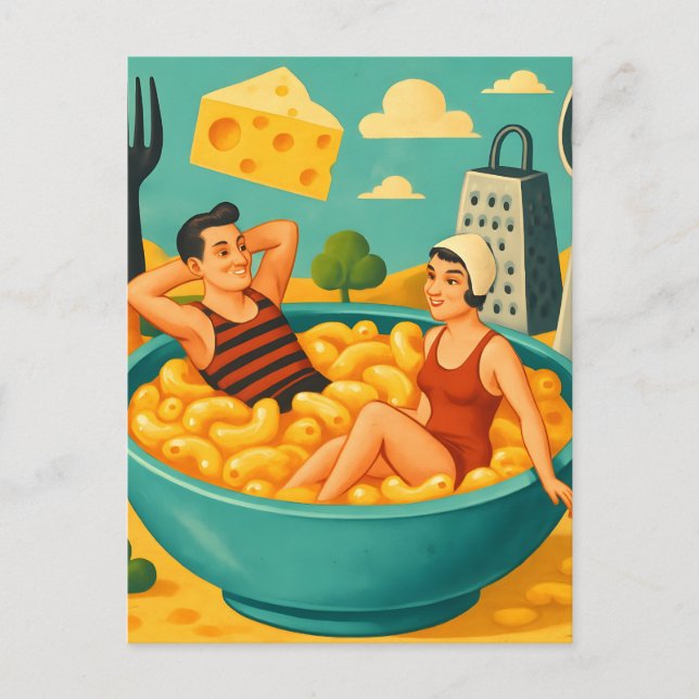 Surreal par Simmor i en Cheesy Noodles Bowl Vykort (Framsida)