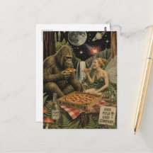 Surreal pizzanatt med Sasquatch och feen