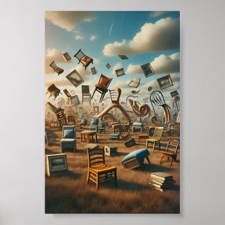 Surreal Playground - Bright Primary Färg Poster