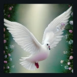 Surreal Pop White Bröllop Dove Poster<br><div class="desc">Surreal Pop White Bröllop Dove</div>