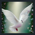 Surreal Pop White Bröllop Dove Poster<br><div class="desc">Surreal Pop White Bröllop Dove</div>