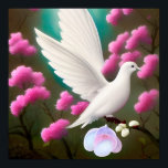 Surreal Pop White Dove Poster<br><div class="desc">Surreal Pop White Dove</div>