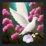 Surreal Pop White Dove Poster<br><div class="desc">Surreal Pop White Dove</div>