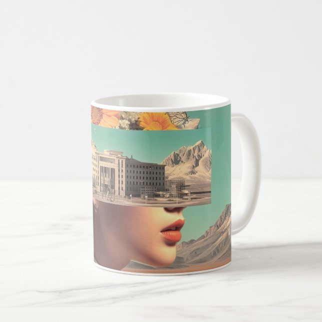 Surreal Portrait with Architectural Landscape Kaffemugg (Framsida höger)