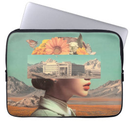 Surreal Portrait with Architectural Landscape Laptop Fodral