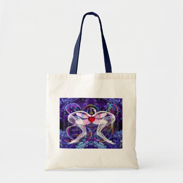 Surreal Psychedelic Dragon Fly Tygkasse (Framsidan)