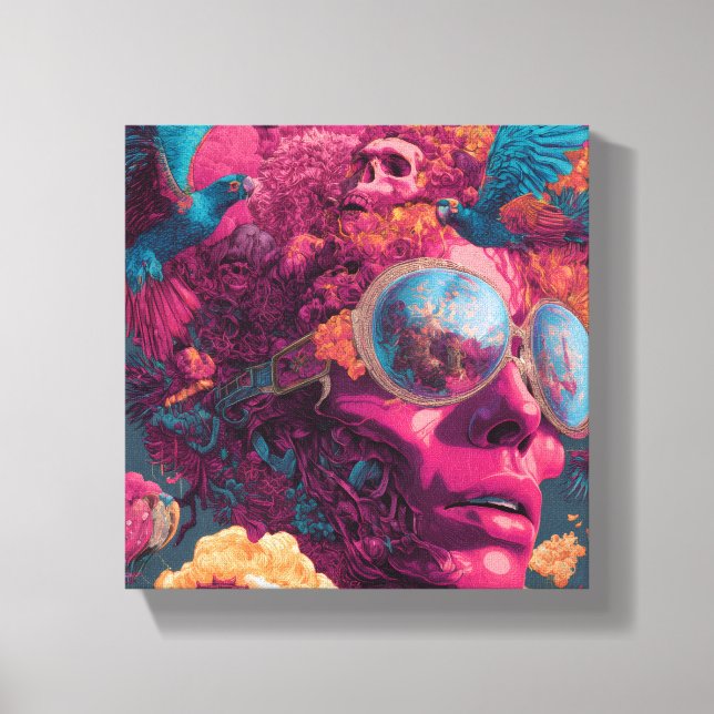 Surreal Psychedelic Wall Art på stretched canvas (Framsida)