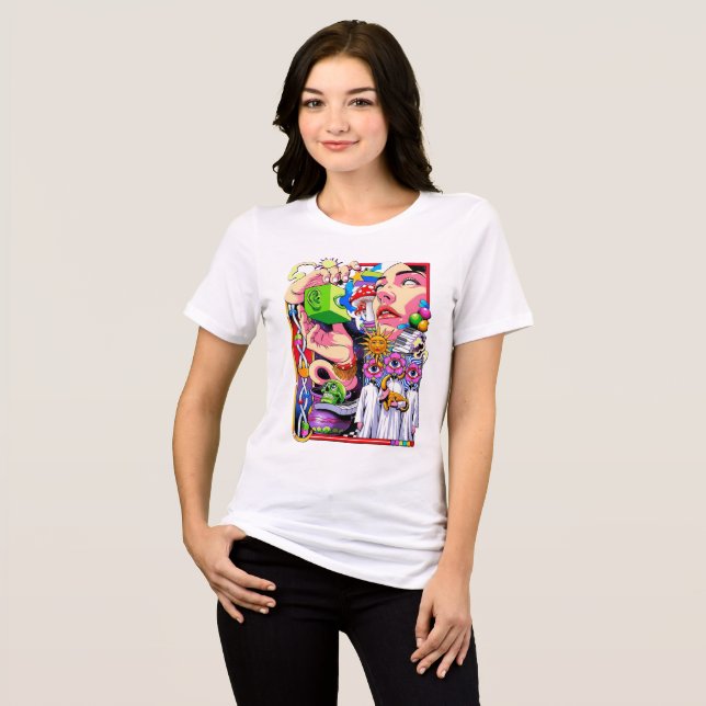 Surreal Psychedelisk Grafisk T-Shirt (Framsida Full)