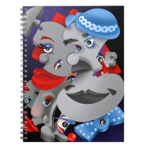 Surreal Puzzle Ansikte bärbar dator Anteckningsbok