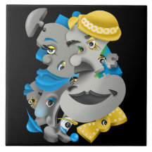 Surreal Puzzle Ansikte - mångsidig platta