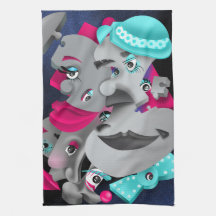 Surreal Puzzle Ansikte Tea Towel