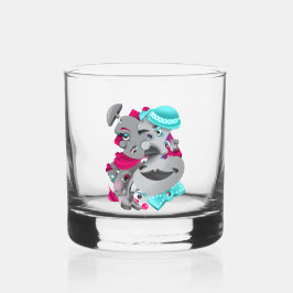 Surreal Puzzle Ansikte Whiskey Glass