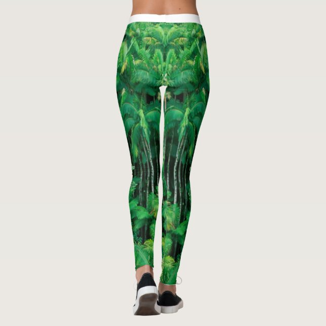 Surreal Rain Forest Theme Leggings (Baksida)