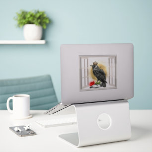 Surreal Raven Kung i Window Vinyl Klistermärken