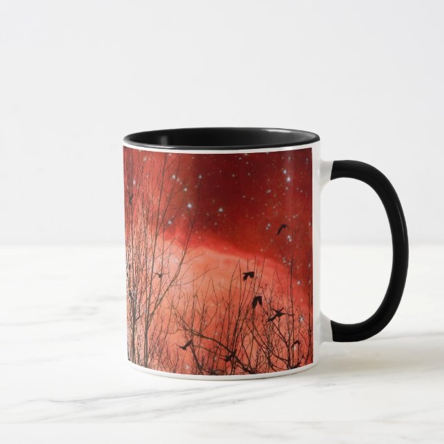 Surreal Red Starry Night Mugg (Höger)