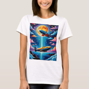 Surreal Retro Sci-Fi Äventyr Tee