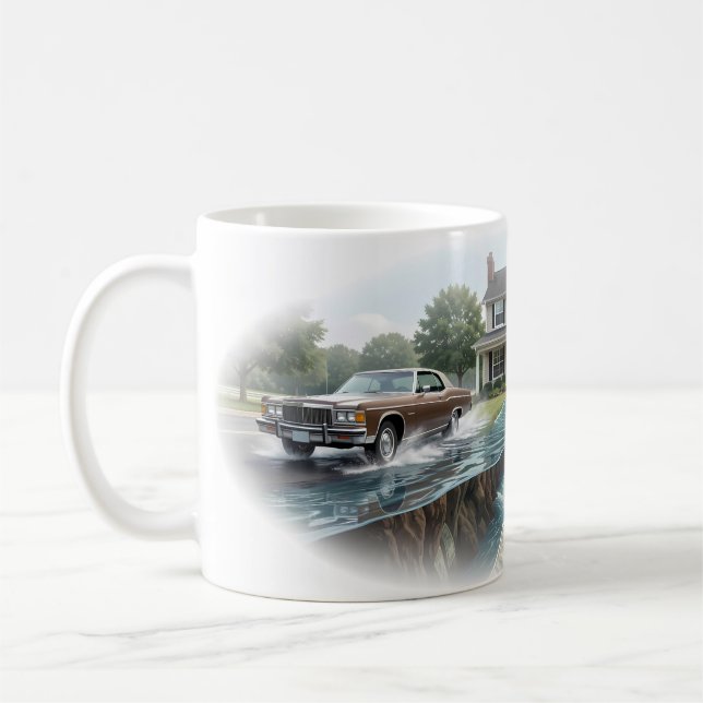 Surreal rikedom och tidens gång dröm mugge kaffemugg (Vänster)