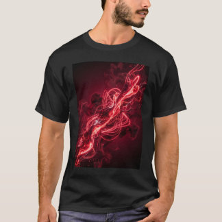 Surreal röd flytande abstrakt konst t shirt