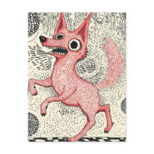 Surreal röd räv illustration - Särpräglad indiekon