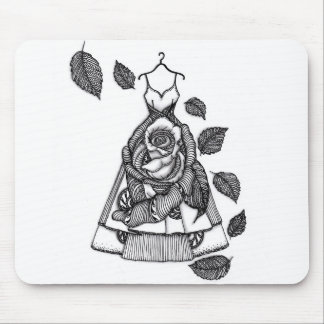 Surreal rosdräkt Botanisk linjekonst Drick Coaster Musmatta