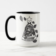 Surreal rosdräkt kopp botanisk tvåtons kaffemugg