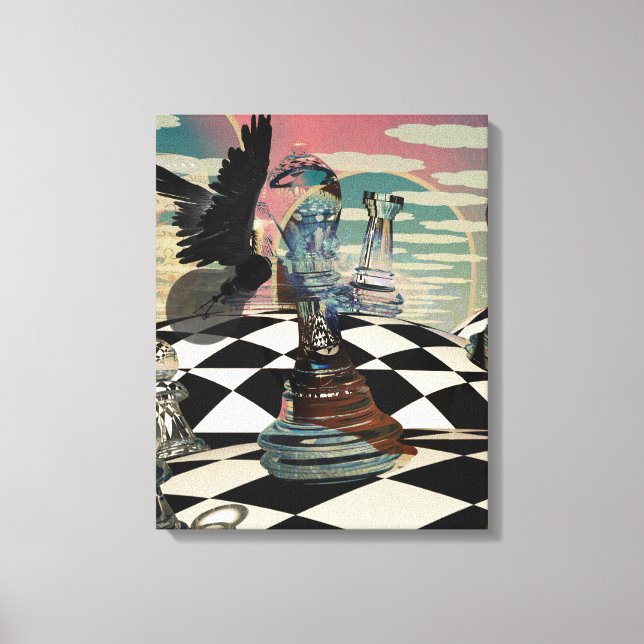 Surreal schack-spel canvastryck (Framsida)