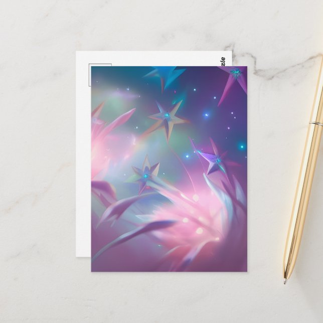 Surreal Sea Stars Vykort (Fram/Back In Situ)