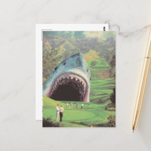 Surreal Shark på Golf Course Vykort