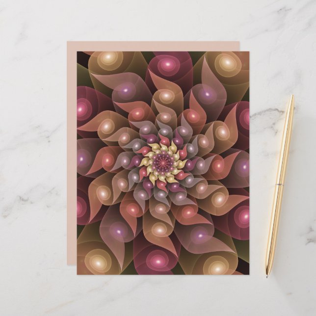 Surreal Shiny Flower Modern Abstrakt Fractal Art (Fram/Back In Situ)