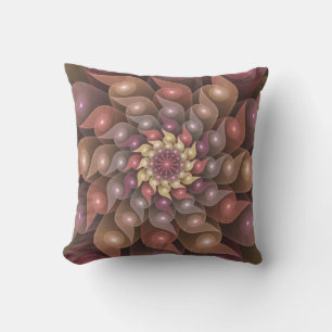 Surreal Shiny Flower Modern Abstrakt Fractal Art Kudde