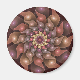 Surreal Shiny Flower Modern Abstrakt Fractal Art Magnet