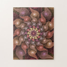 Surreal Shiny Flower Modern Abstrakt Fractal Art Pussel