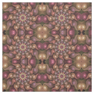Surreal Shiny Flower Modern Abstrakt Fractal Art Tyg