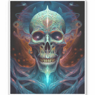 Surreal Skull Gothic Horror Art Klistermärken
