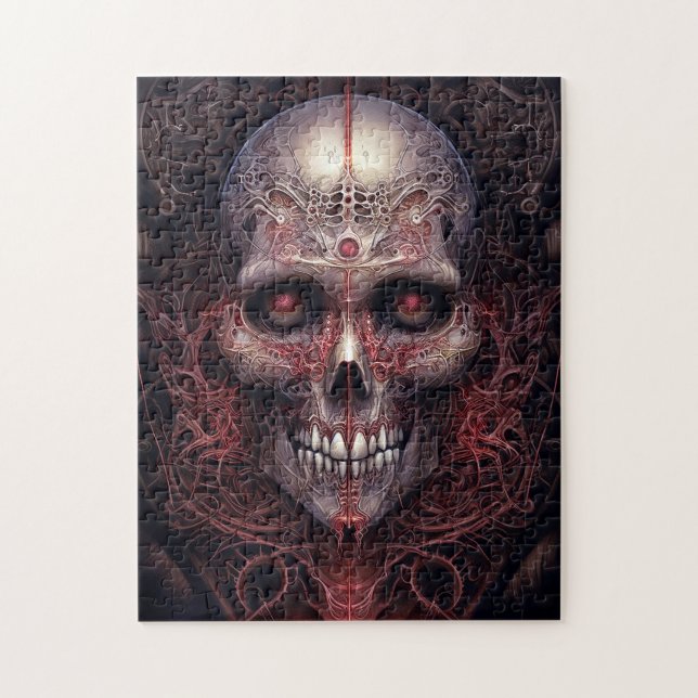 Surreal Skull Gothic Horror Art Pussel (Vertikal)