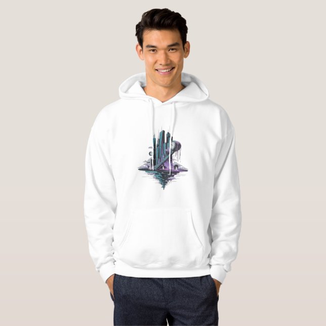 Surreal Skylines Hoodie (Hel framsida)