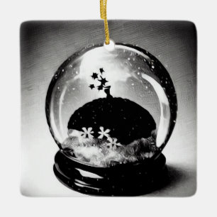 Surreal Snö Globe Julgransprydnad Keramik