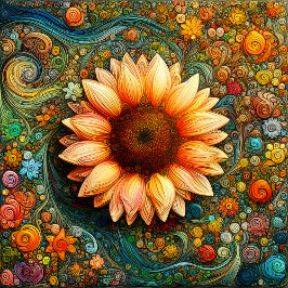 Surreal solrossymfoni kudde