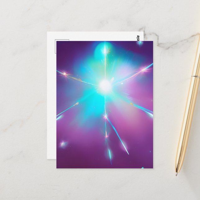 Surreal Space Star Vykort (Fram/Back In Situ)