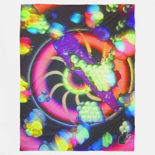 Surreal Spiral Fleece Blanket (Framsidan)