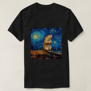 Surreal Starry Night Gerbil T Shirt