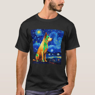 Surreal Starry Night Jindo Hund tröja