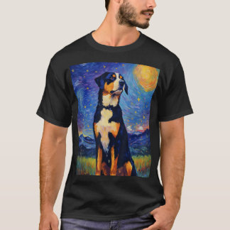 Surreal Starry Night Underbarare Swiss Mountain Hu T Shirt