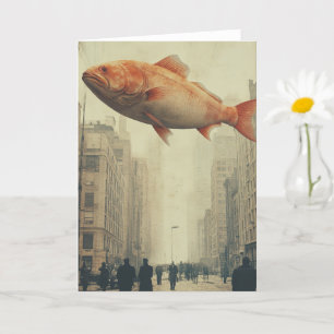 Surreal storfisk i Himmel Kort