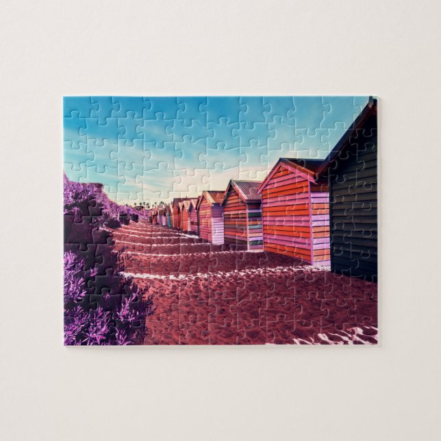 Surreal Sunset Beach liggande Pussel (Horisontell)